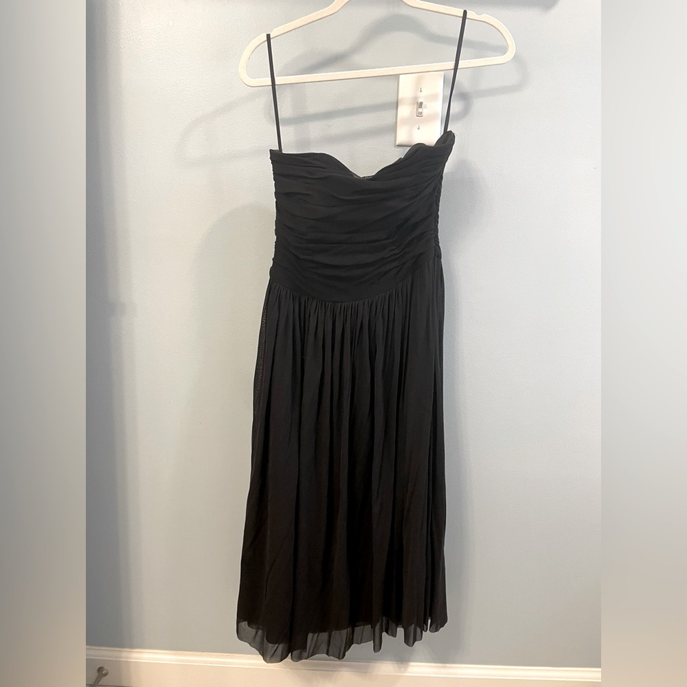 WHBM strapless black dress